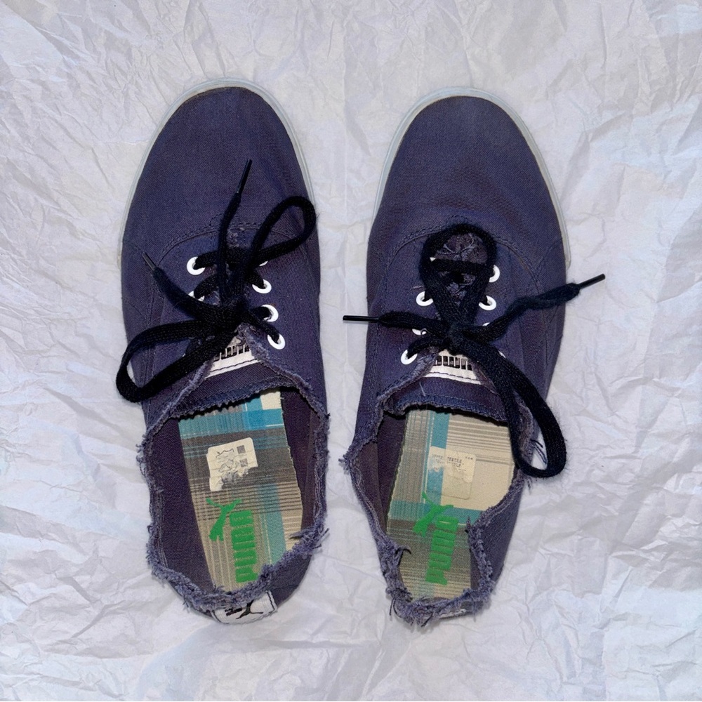 Puma Navy Blue Canvas Shoes